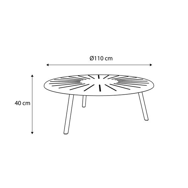 Măsuță de cafea pentru grădină rotundă din aluminiu ø 110 cm Fleole – Ezeis-image-3