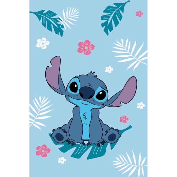 Pătură pentru copii albastră din polar/fleece 100x150 cm Lilo a Stitch "Blue" – Jerry Fabrics
