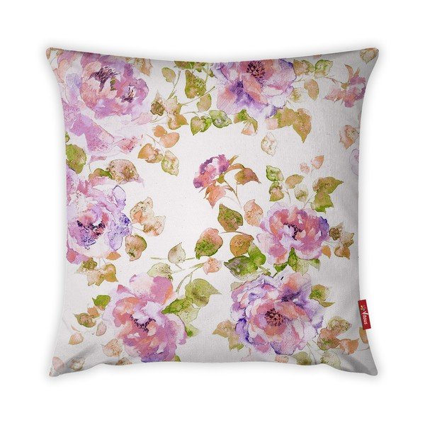 Față de pernă cu amestec din bumbac Vitaus, 42 x 42 cm, multicolor