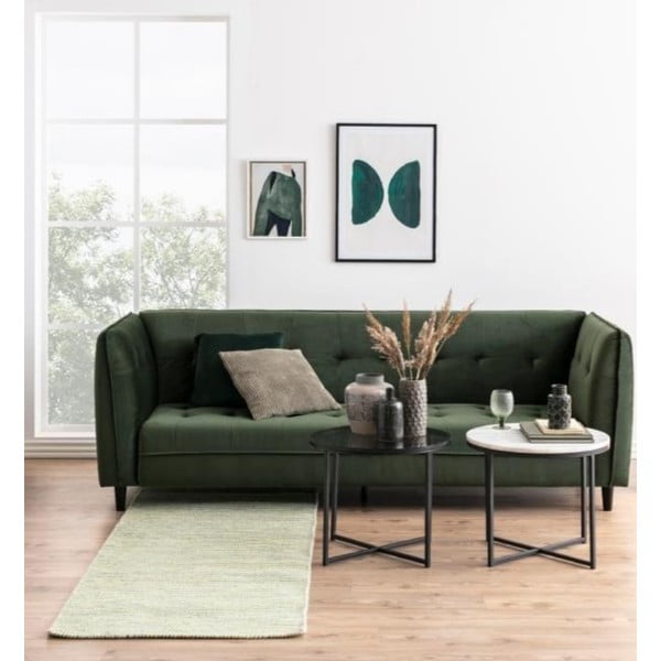 Măsuță cu blat din sticlă Actona Cross, ⌀ 55 cm-image-2