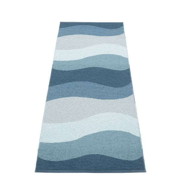 Covor tip traversă pentru interior și exterior albastru 70x200 cm Urvi Water – Pappelina