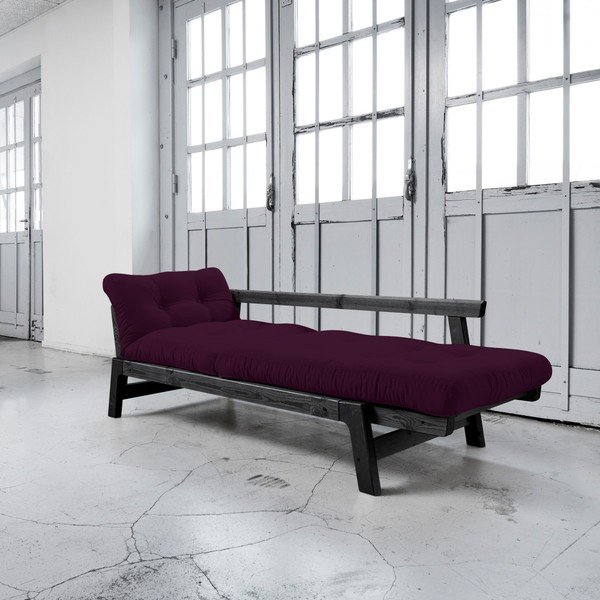 Canapea extensibilă Karup Step Black/Purple Plum-image-3