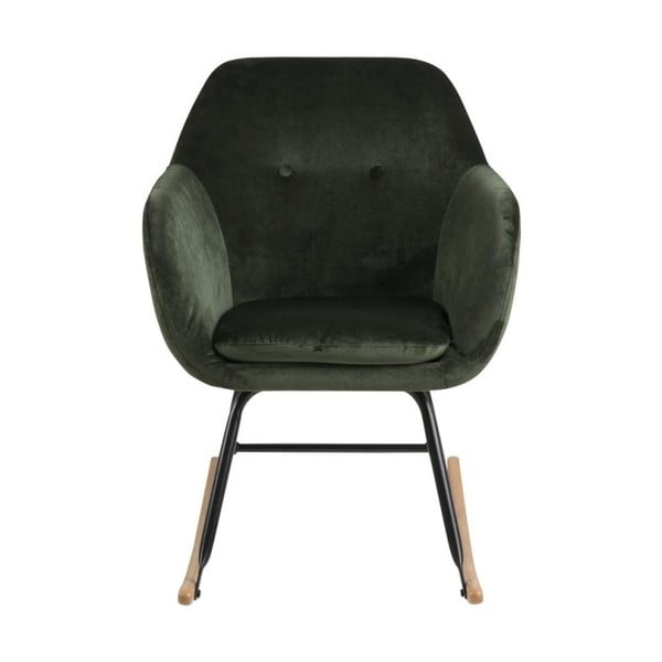 Fotoliu balansoar cu husă din catifea Actona Emilia, verde-image-2