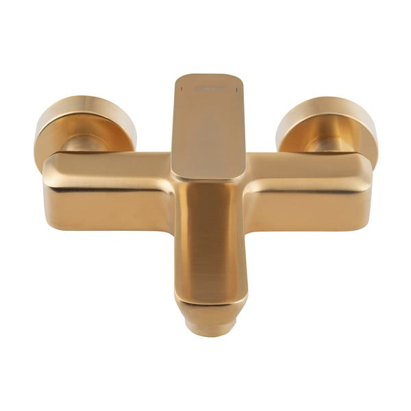 Baterie aurie pentru cadă cu montare pe perete (2 ieșiri) Spy – Sapho-image-2