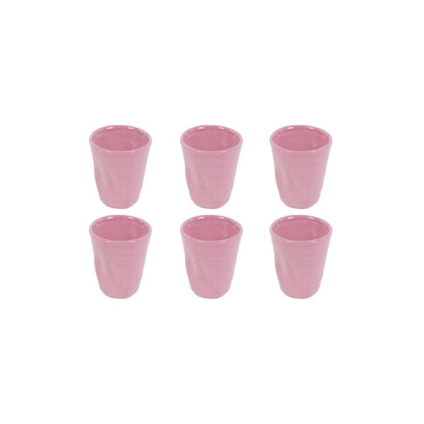 Set 6 căni Kaleidos Cappuccino, roz
