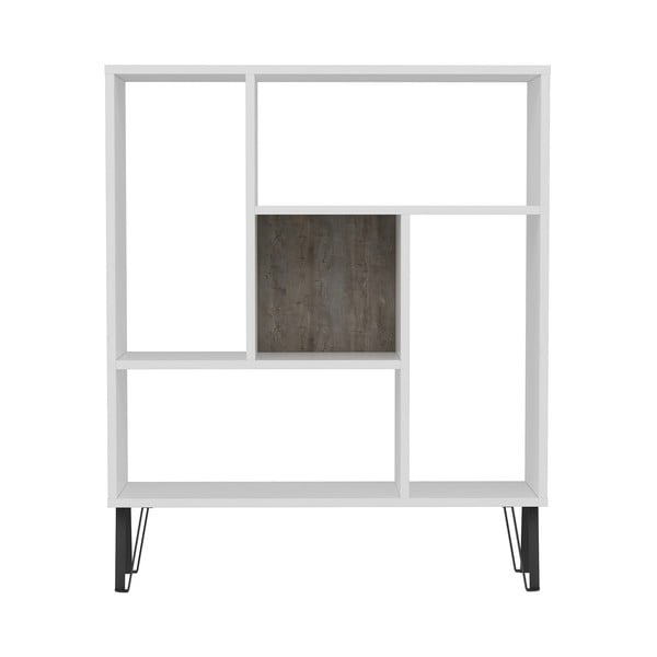 Bibliotecă albă/gri 90x108 cm Arven – Kalune Design