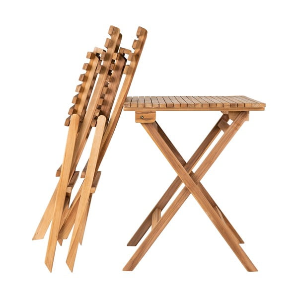 Set de dining pentru grădină în culoare naturală pentru 2 persoane Cuenca – House Nordic-image-2