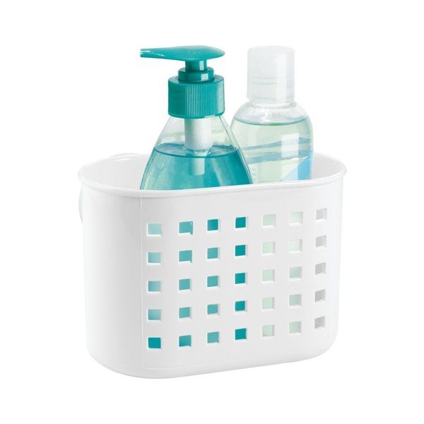 Coș cu ventuză iDesign Mini Shower, alb-image-2