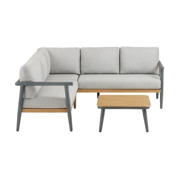 Set mobilier de grădină gri tapițat pentru 4 persoane Comillas – House Nordic-image-2