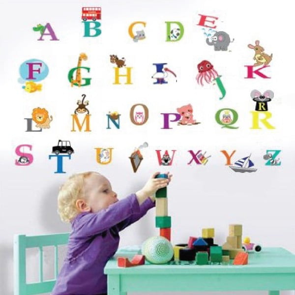 Autocolant Walplus Learning Alphabet