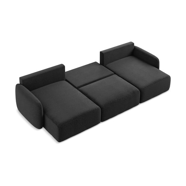 Colțar negru extensibil/cu spațiu de depozitare Kalena – Makamii-image-4