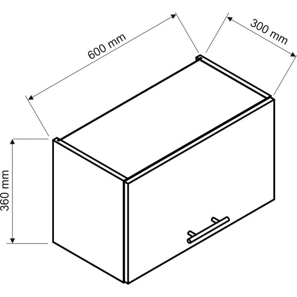 Dulap de bucătărie pentru hota aragazului        suspendat (superior) (lățime 60 cm) Brodie – STOLKAR-image-2