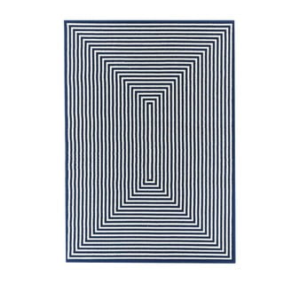 Covor adecvat pentru exterior Floorita Braid, 133 x 190 cm, albastru închis