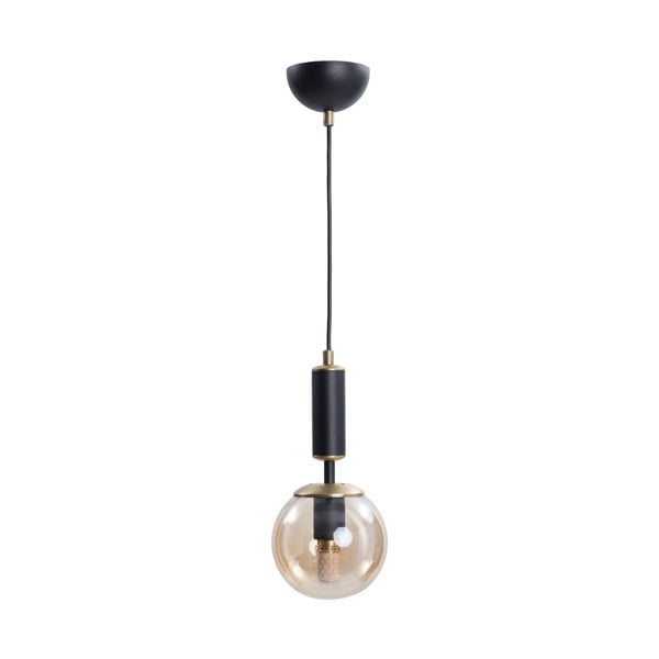 Lustră galben-negru cu abajur din sticlă ø 15 cm Hector – Squid Lighting