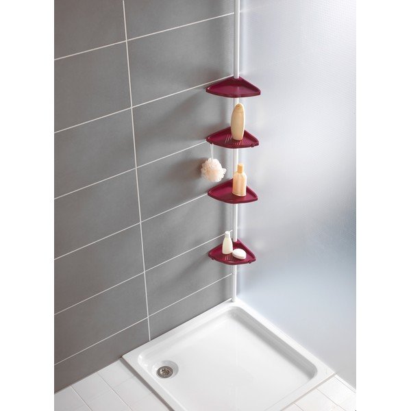 Raft telescopic pentru duș Wenko Compact, roz-image-3