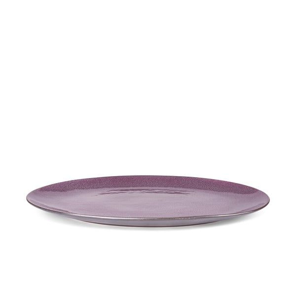 Platou servire din gresie Bitz Premium, 45 x 34 cm, violet-negru