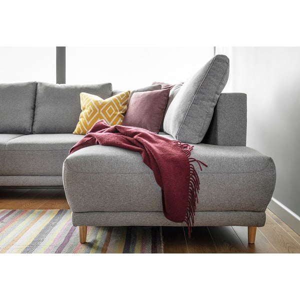 Colțar extensibil cu șezlong pe partea dreaptă Miuform Lovely Annie, gri deschis-image-4