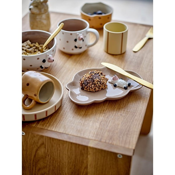 Cană pentru copii albă pentru cacao din ceramică 370 ml Dolly – Bloomingville Mini-image-1