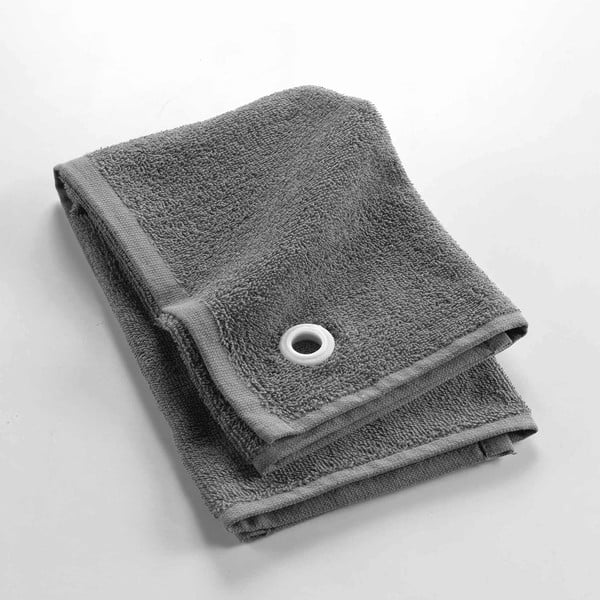 Prosop gri antracit din bumbac din frotir 50x50 cm Cuistot – douceur d'intérieur