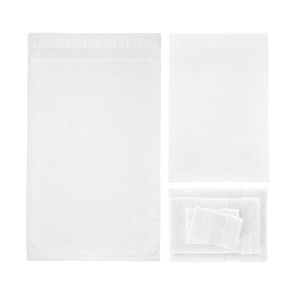 Prosoape de baie albe 6 buc. din bumbac din frotir Anti-Bacterial – Catherine Lansfield-image-2