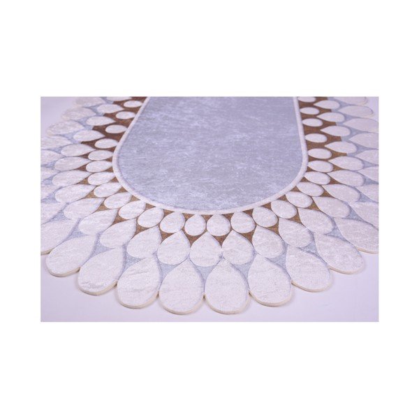 Covor Vitauss Zinno Oval Kahve, 80 x 150 cm, gri-image-2
