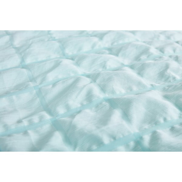 Lenjerie de pat verde-mentă din țesătură crep pentru pat de o persoană 140x200 cm Naomi – My House-image-1