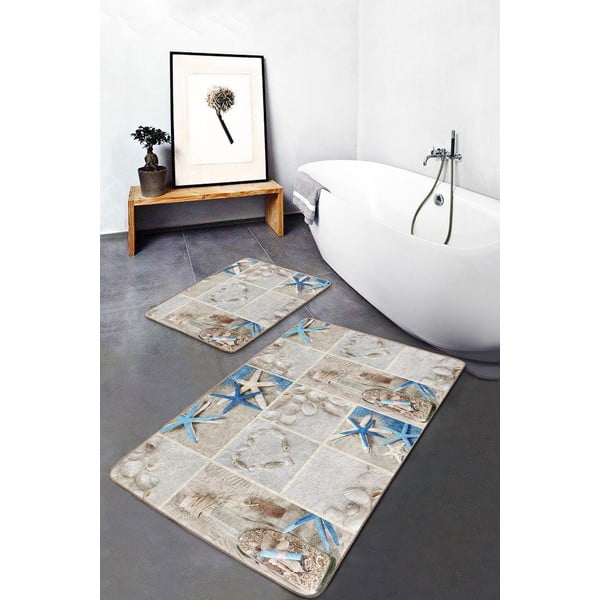 Covorașe de baie bej 2 buc. 60x100 cm – Mila Home-image-3