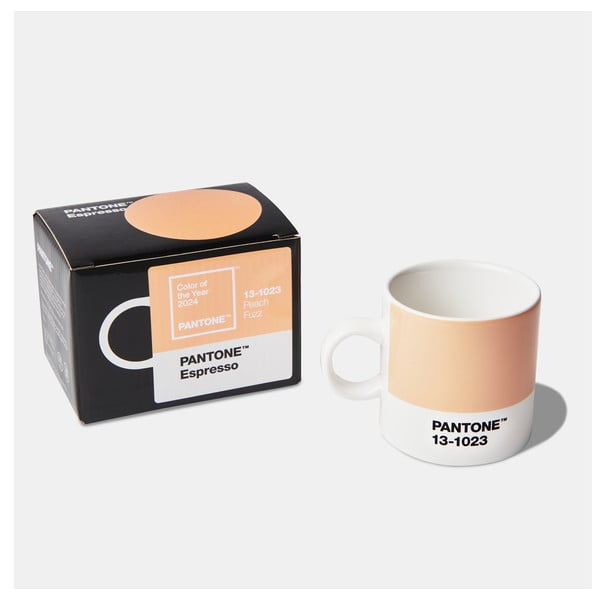 Ceașcă pentru espresso din ceramică roz-portocaliu 120 ml Peach Fuzz 13-1023 – Pantone-image-1