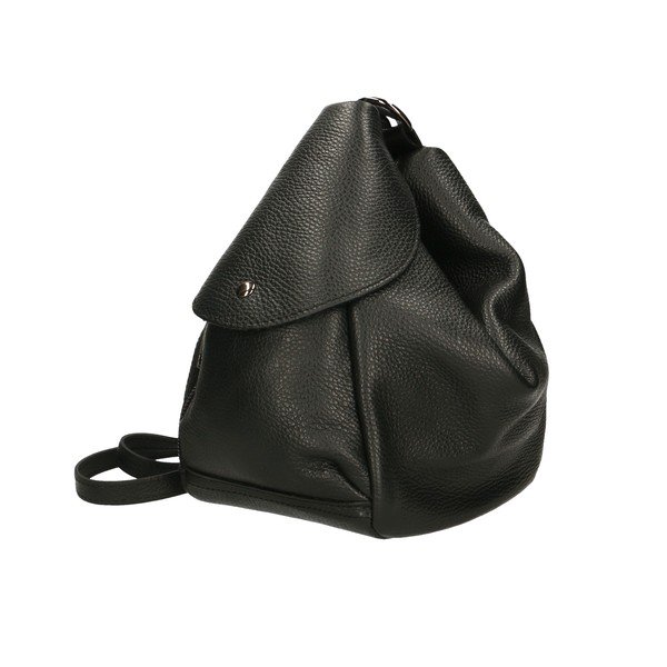 Rucsac negru din piele Chicca Borse-image-1