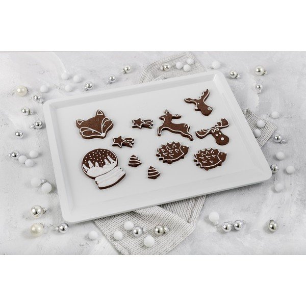 Tavă de copt albă din oțel White Christmas Baking - Dr. Oetker, 42 x 33 cm-image-1