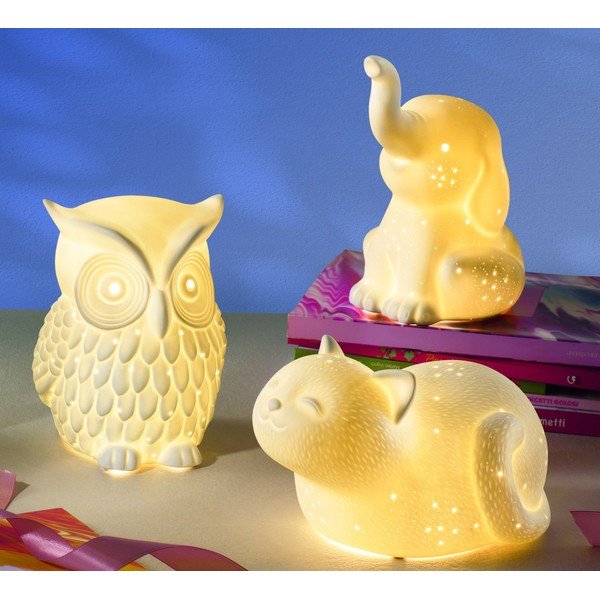 Veioză pentru copii albă Elephant – Brandani-image-1