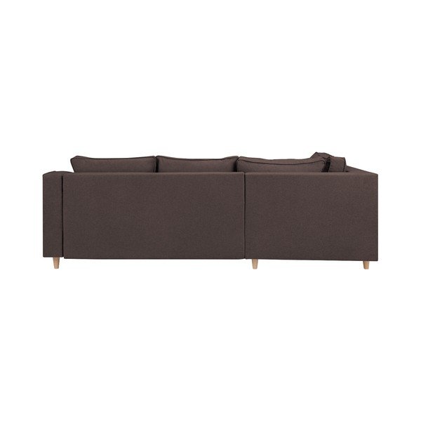 Canapea extensibilă cu 4 locuri Mazzini Sofac Jonquille, pe partea stângă, maro închis-image-4