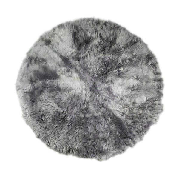 Covor din blană  Rundo, ⌀ 150 cm, gri