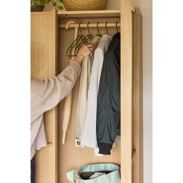 Șifonier în culoare naturală cu aspect de lemn de stejar 100x181x55 cm Kura – Hübsch-image-3
