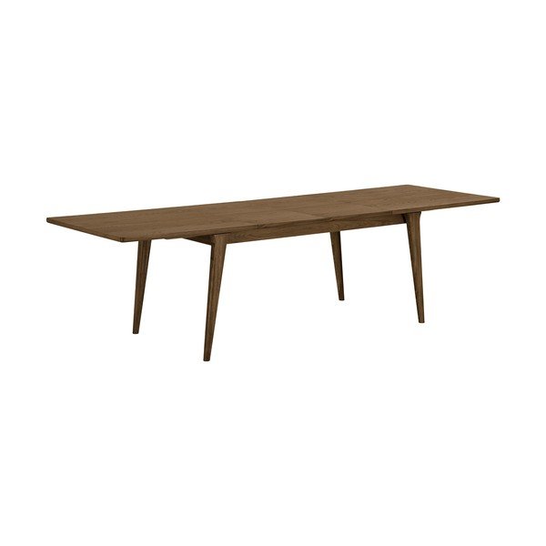 Masă de dining extensibilă cu aspect de lemn de stejar cu blat suplimentar Darwin – House Nordic-image-3