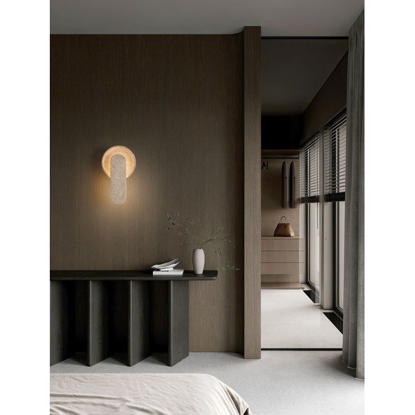 Aplică de perete bej LED din piatră Mavis – Nova Luce-image-2