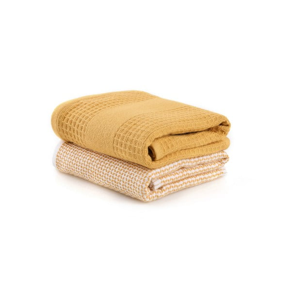 Prosoape galbene 2 buc. gofrate 40x60 cm Betty – Foutastic