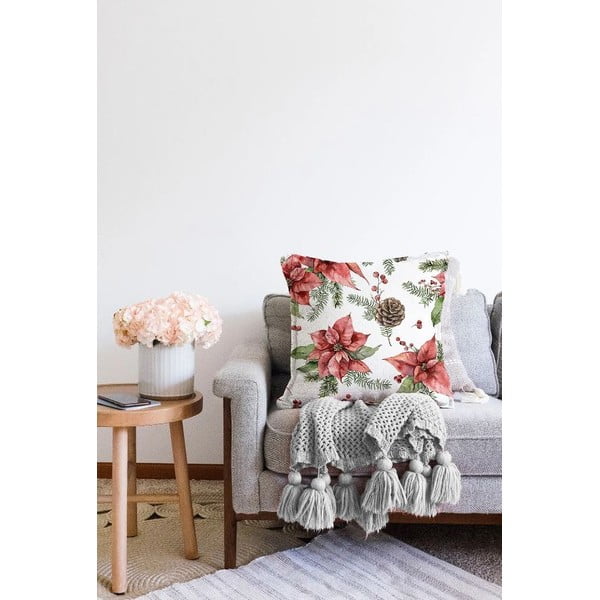 Față de pernă 43x43 cm  cu model de Crăciun – Mila Home-image-2