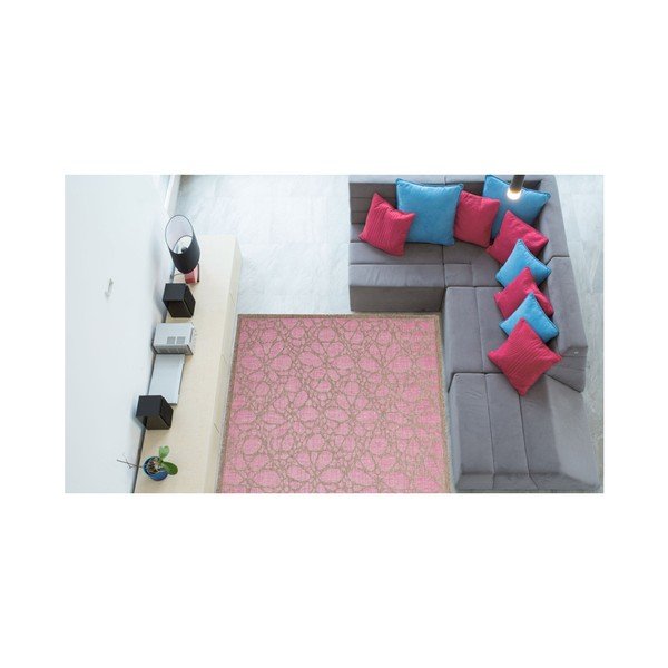 Covor adecvat pentru exterior Floorita Fiore, 135 x 190 cm, roz-image-3