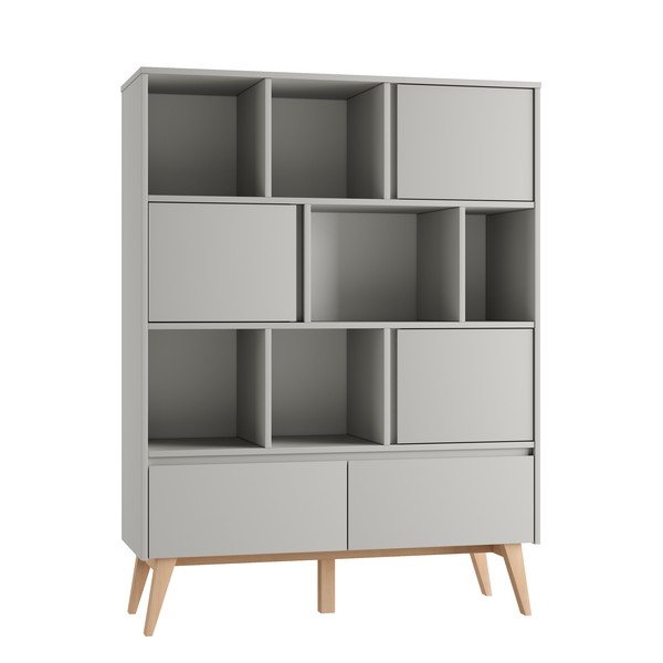 Bibliotecă pentru copii gri 120x42,5 cm Swing – Pinio-image-4