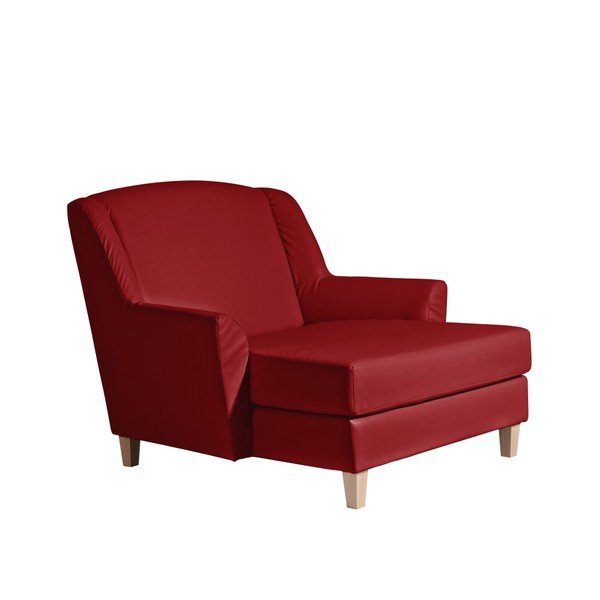 Șezlong din imitație de piele Max Winzer Judith, roșu-image-1