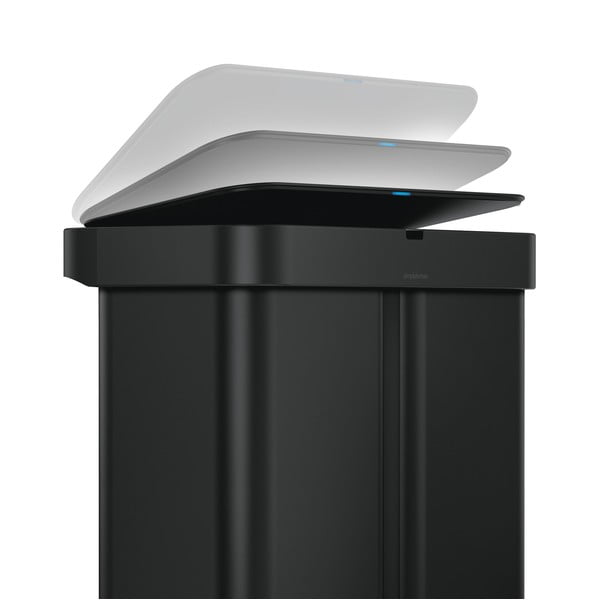 Coș de gunoi negru mat de reciclat/cu senzori de deschidere din oțel 58 l – simplehuman-image-4