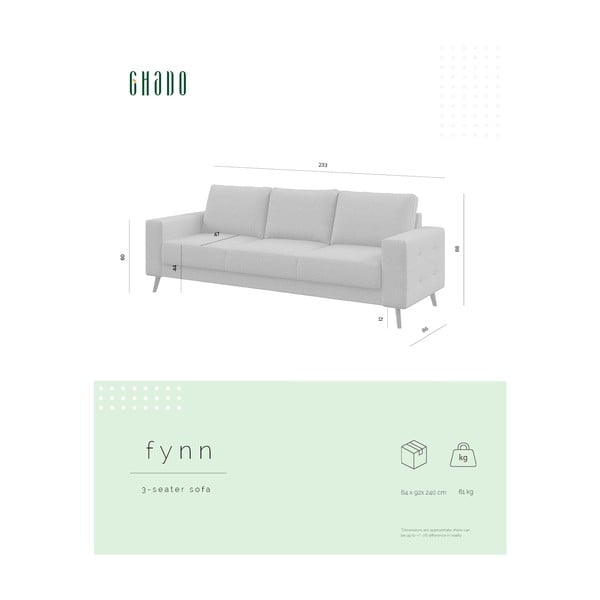 Canapea albastru-închis 233 cm Fynn – Ghado-image-3