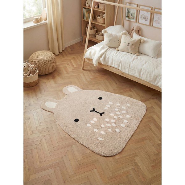 Covor pentru copii bej lavabil/țesut manual din bumbac 120x152 cm Snuggle Pucki – Hanse Home-image-1