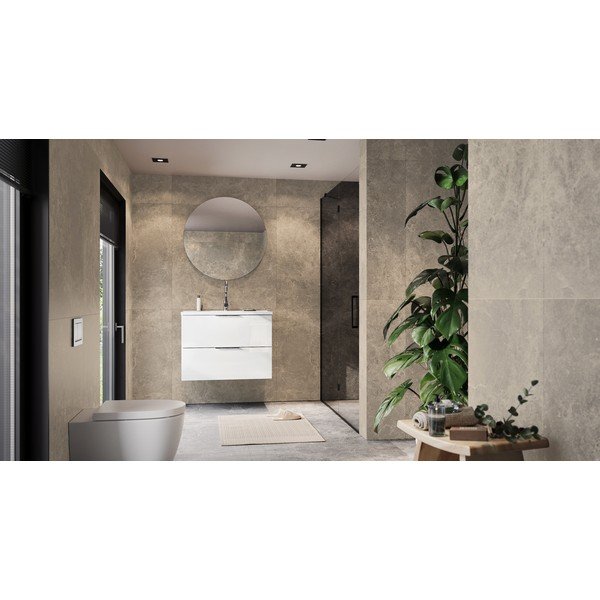 Dulap sub chiuvetă alb suspendat cu aspect lucios 81x61 cm Celano – Germania-image-1