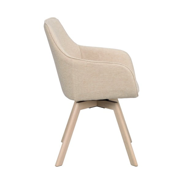 Set de scaune de sufragerie bej 2 buc. tapițat Alison – Rowico-image-3