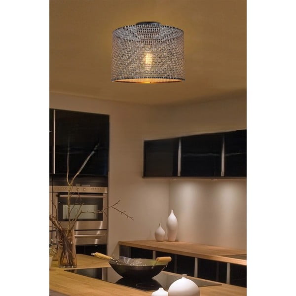 Plafonieră gri cu abajur textil ø 38 cm Goza – Squid Lighting-image-1