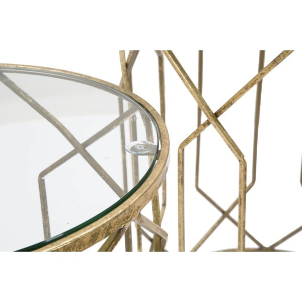 Măsuțe auxiliare rotunde cu blat din sticlă 2 buc. ø 42 cm Tunisi – Mauro Ferretti-image-4