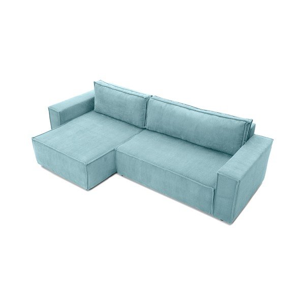 Colțar extensibil variabil cu tapițerie din reiat Bonami Selection Bowie, turcoaz-image-4