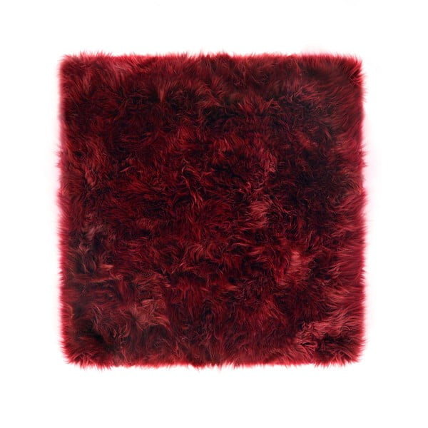 Covor din blană de oaie Royal Dream Zealand Square, 70 x 70 cm, roșu